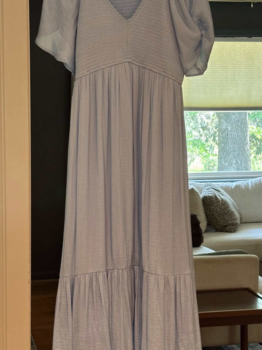 In Bloom Light Blue V-Neck Maxi Dress